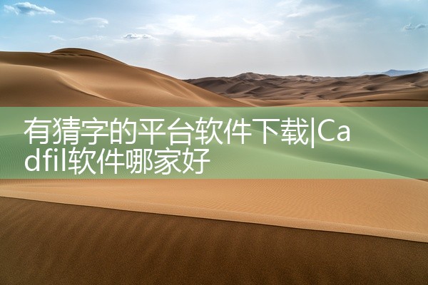 有猜字的平台软件下载