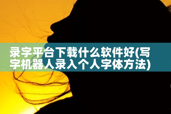 录字平台下载什么软件好