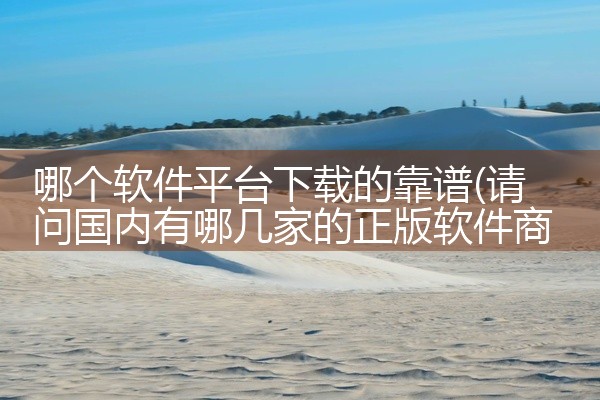 哪个软件平台下载的靠谱