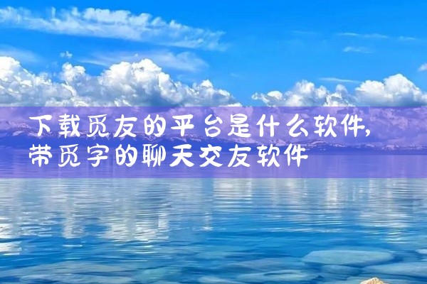 下载觅友的平台是什么软件